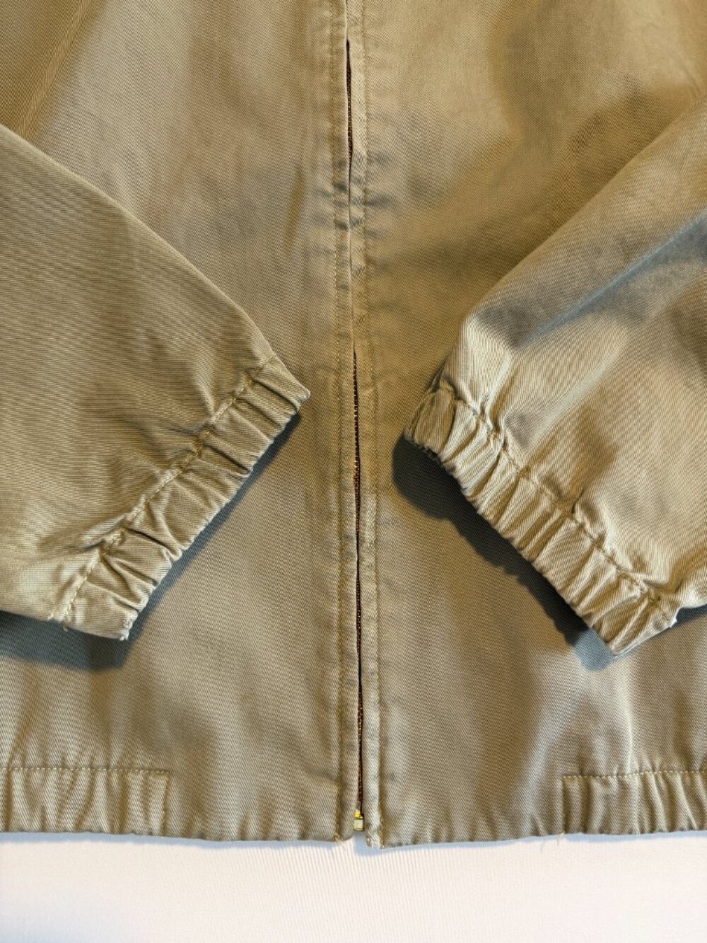 Vintage 80s POLO RALPH LAUREN Khaki Tan Harrington Jacket XL - Picture 7 of 12